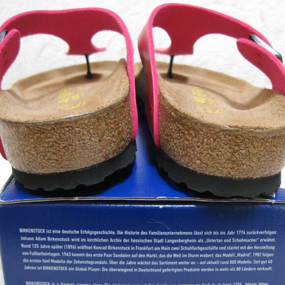 Birkenstock GIZEH Birko Flor Graceful Dark Pink 40 R US W 9 M 7 - Picture 6 of 10